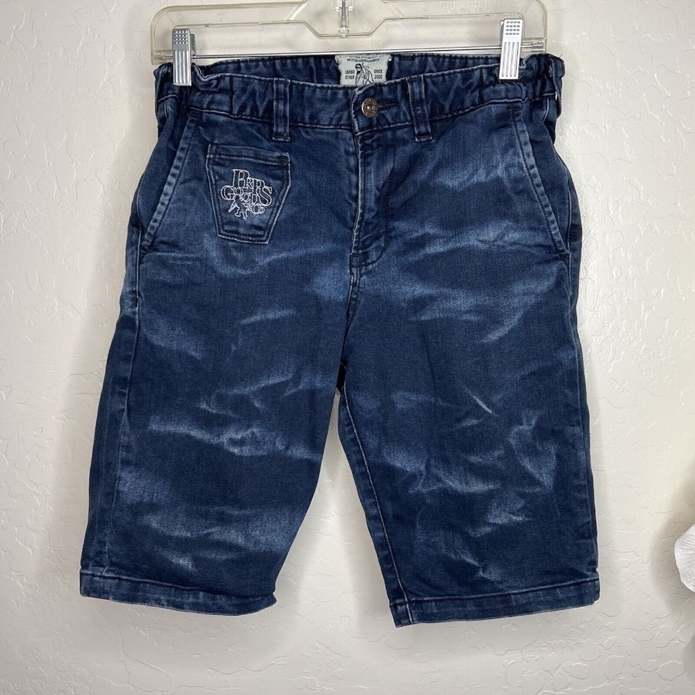 PRPS Truth Shorts Distressed Dark Wash Elastic Waist Made In Japan Mens 32